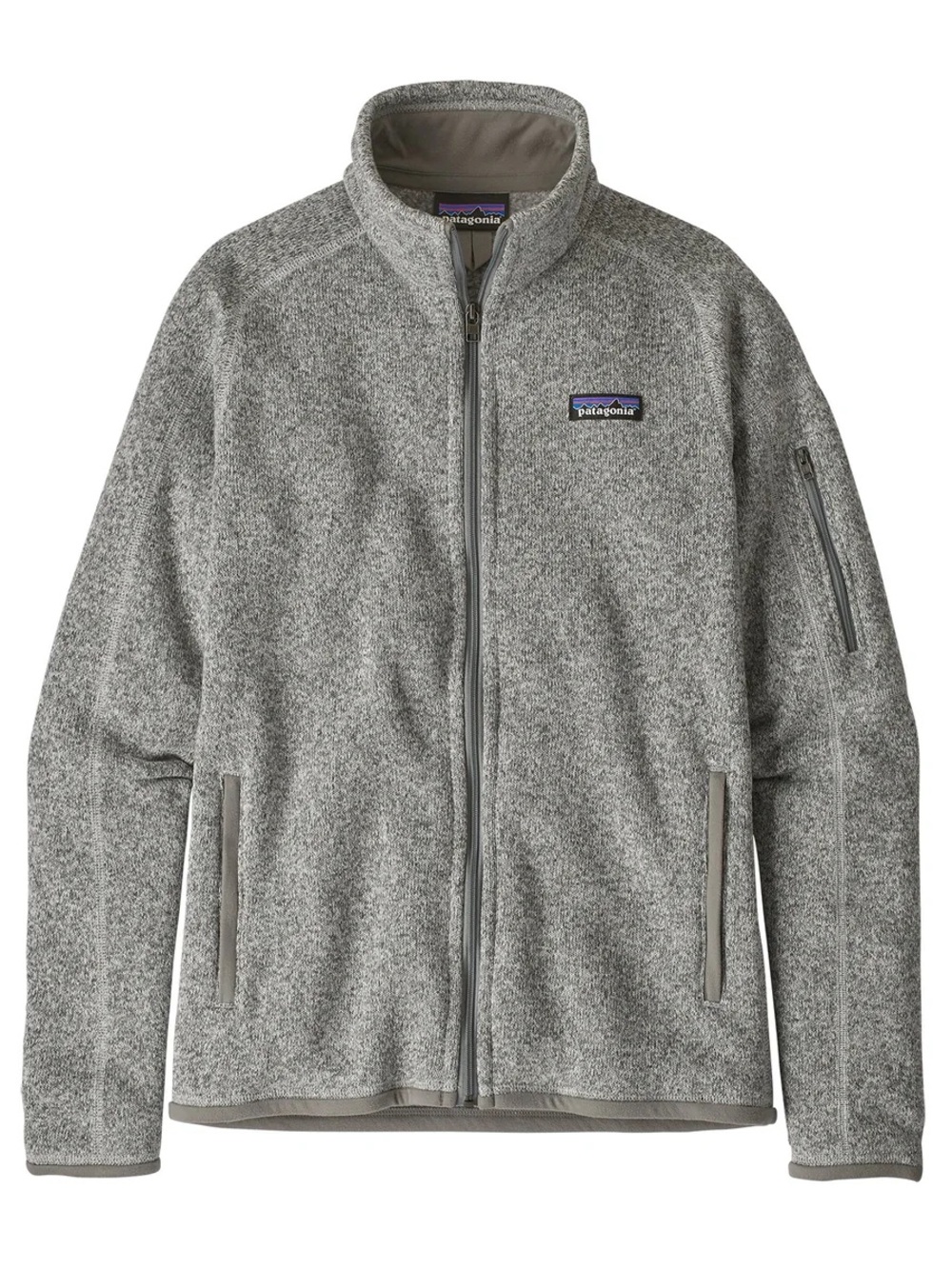Patagonia better sweater full zip in birch white